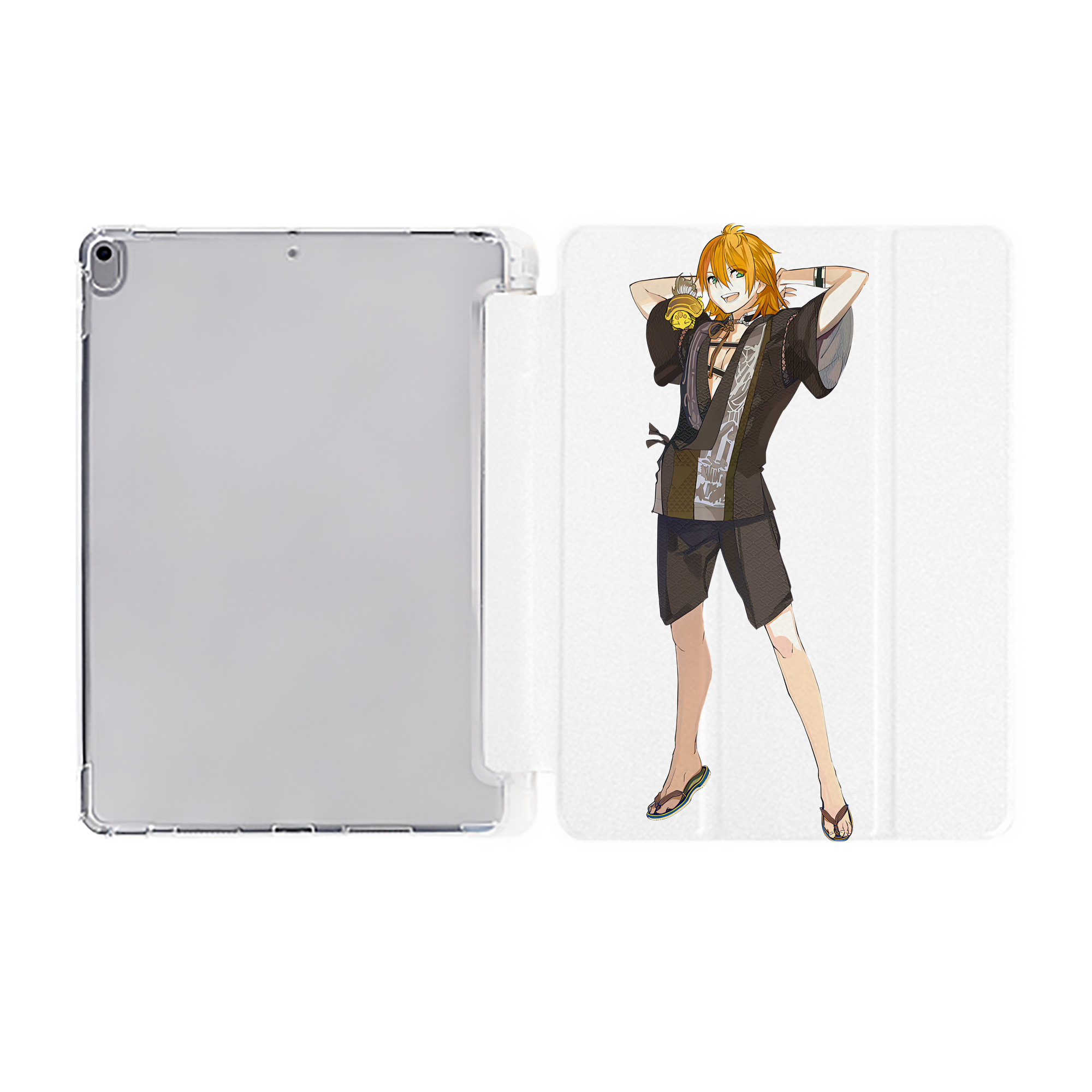 （画像用） 刀剣乱舞 Touken Ranbu IPad ケース ペン収納付き 三つ折りスタンド PUレザー×シリコン 対応機種9.5/10.5/10.9インチ